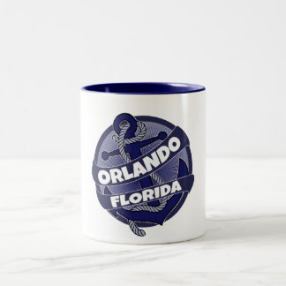 Taza Bicolor Banda de café de la estrella de Orlando Florida