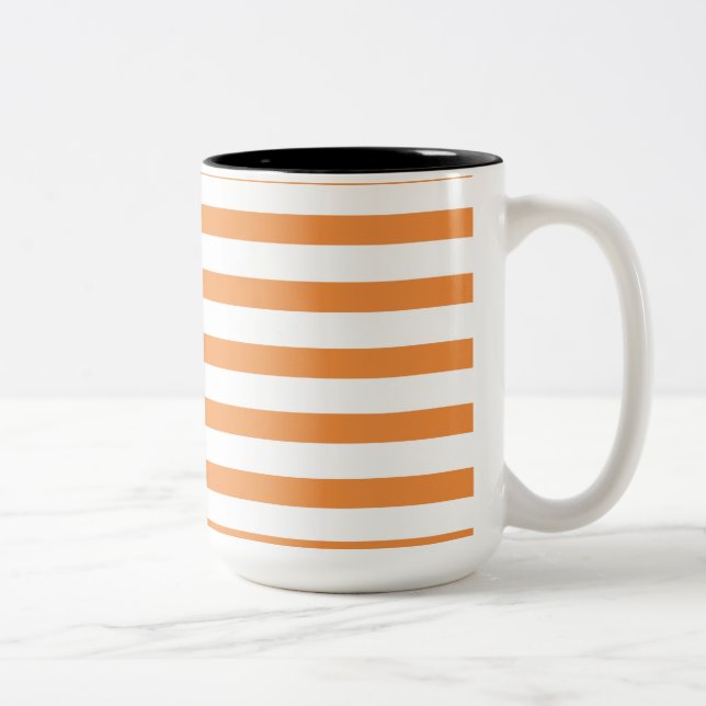 Taza Bicolor Banda horizontal naranja y blanca (Derecha)