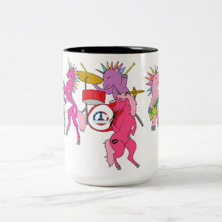 Taza Bicolor Banda oscilante del unicornio