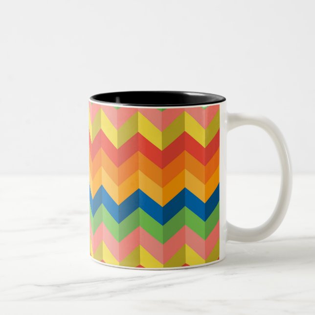 Taza Bicolor banda zigzag (Derecha)