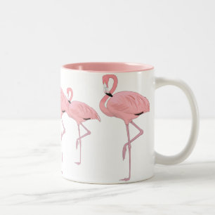 Taza Bicolor bandada de flamencos rosados