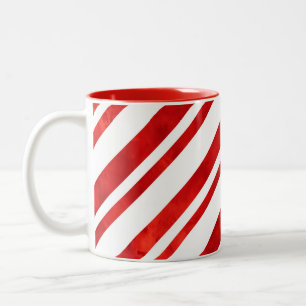 Taza Bicolor Bandas de caña de canto de color rojo