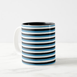 Taza Bicolor bandas de la bandera de botswana país patrón símbo