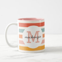 Bandas retro-coloreadas monogramadas personalizada