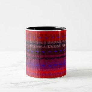 Taza Bicolor Bandas tejidas