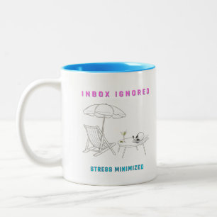 Taza Bicolor Bandeja de entrada ignorada, tensión minimizada