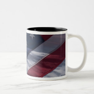 Taza Bicolor Bandera americana.