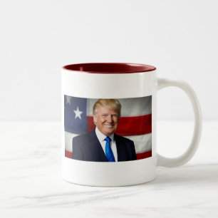 Taza Bicolor Bandera americana de Donald Trump - 11oz