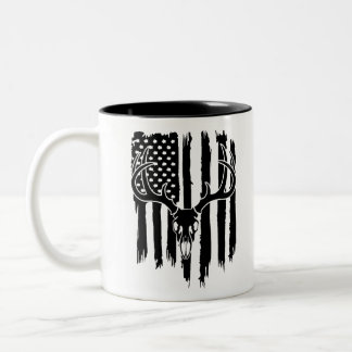 Taza Bicolor Bandera americana de la caza