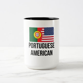 Taza Bicolor Bandera americana portuguesa