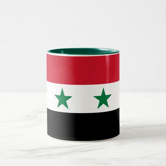 Taza Bicolor Bandera antigua de Siria (Centro)