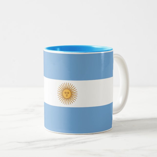 Taza Bicolor Bandera argentina (Anverso derecho)