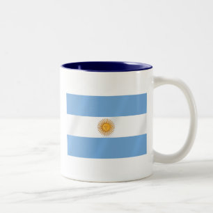 Taza Bicolor Bandera argentina de los regalos de la Argentina