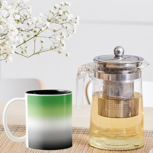 Taza Bicolor Bandera Arromántica Gradiente – Orgullo Arromántic