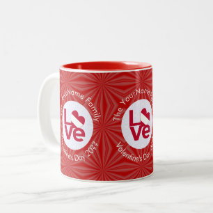Taza Bicolor Bandera austríaca de LETRA ROJA AMOR Personalizada