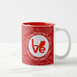 Taza Bicolor Bandera bahreiní amor rojo corazón