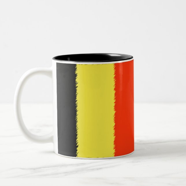 Taza Bicolor Bandera belga (Izquierda)