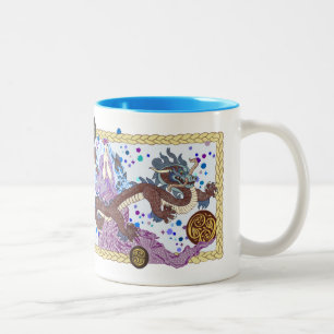 Taza Bicolor Bandera celestial del dragón