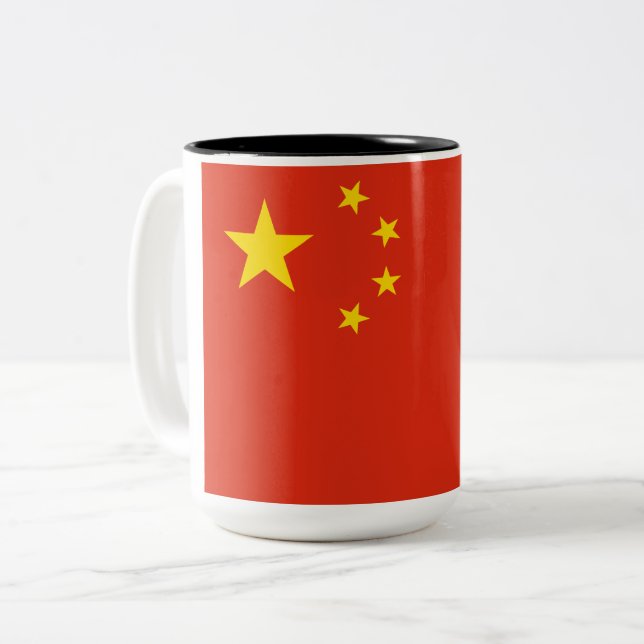 Taza Bicolor Bandera china (China) (Anverso izquierdo)