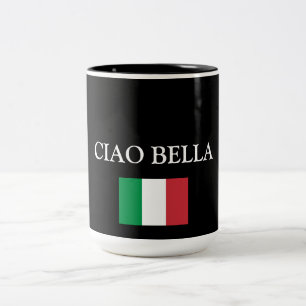 TAZA BICOLOR BANDERA CIAO BELLA ITALY
