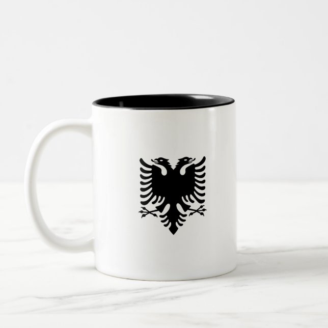 Taza Bicolor Bandera de Albania (Izquierda)