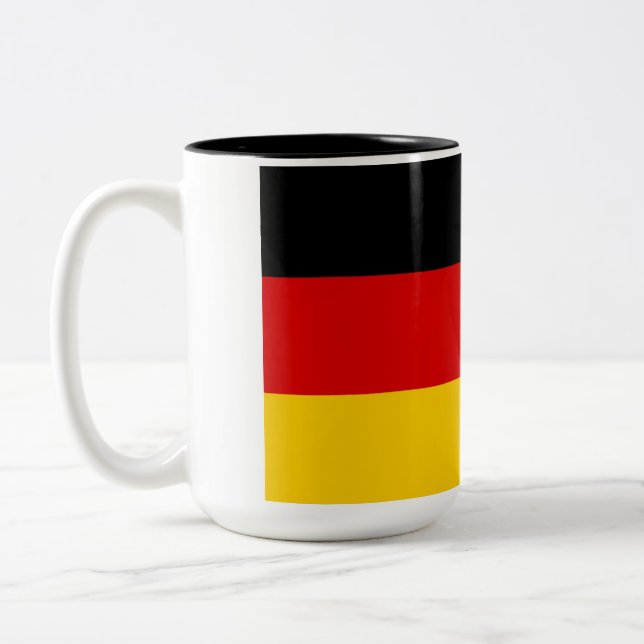 Taza Bicolor Bandera de Alemania (Alemania) (Izquierda)