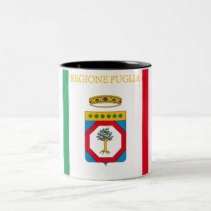 Taza Bicolor Bandera de Apulia (Italia)