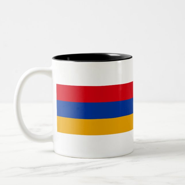 Taza Bicolor Bandera de Armenia (Izquierda)