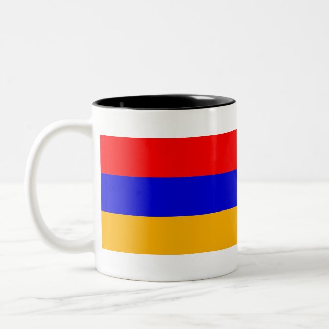 Taza Bicolor Bandera de Armenia (Izquierda)