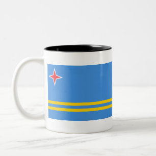 Taza Bicolor Bandera de Aruba