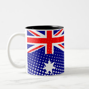 Taza Bicolor Bandera De Australia Con Efecto De Medio Tono