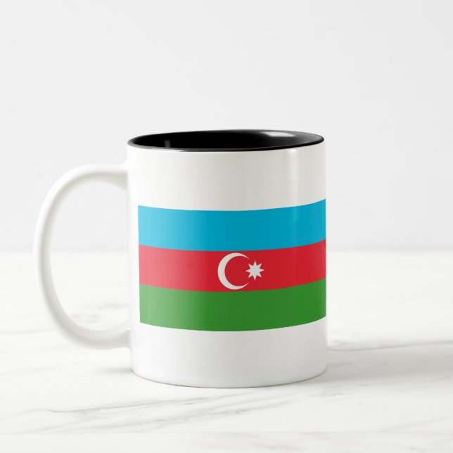 Taza Bicolor Bandera de Azerbaiyán (Izquierda)
