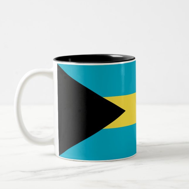 Taza Bicolor Bandera de Bahamas (Izquierda)