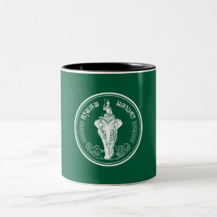 Taza Bicolor Bandera de Bangkok (ciudad capital de Tailandia)