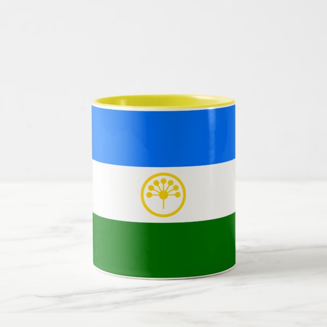 Taza Bicolor Bandera de Baskortostán Patriótico (Centro)