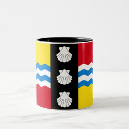 Taza Bicolor Bandera de Bedfordshire (condado de Inglaterra, Re