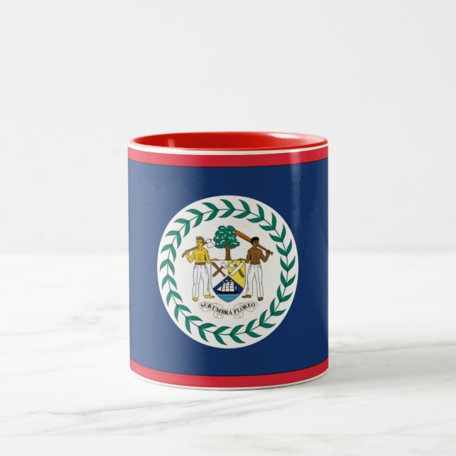 Taza Bicolor Bandera de Belice (Centro)