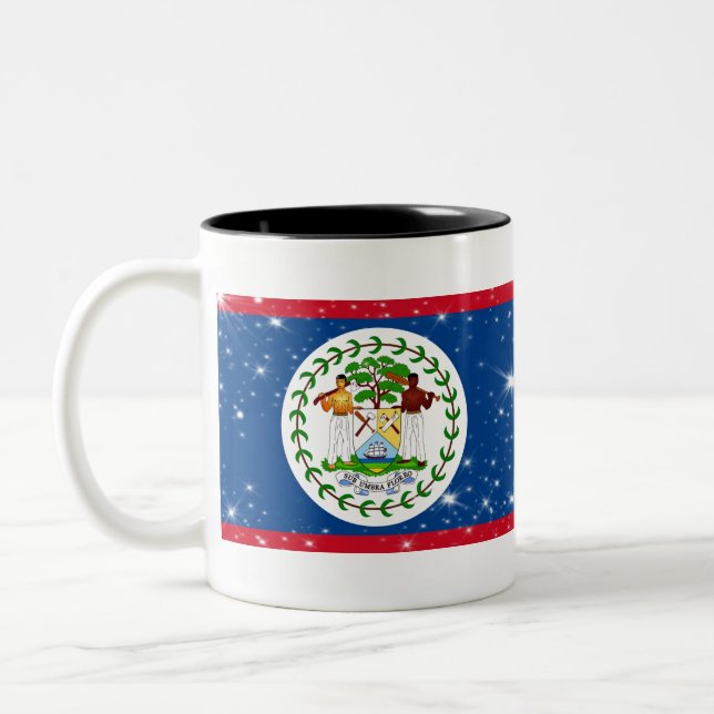 Taza Bicolor Bandera de Belice (Izquierda)