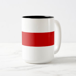 Taza Bicolor Bandera de Bielorrusia (rojo y blanco)