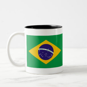 Taza Bicolor Bandera de Brasil