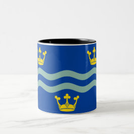 Taza Bicolor Bandera de Cambridgeshire (Condado de Inglaterra,