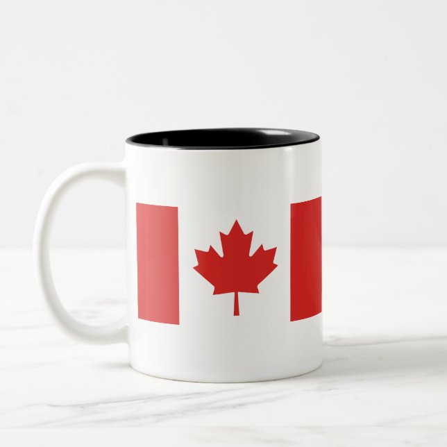 Taza Bicolor Bandera de Canadá (Izquierda)