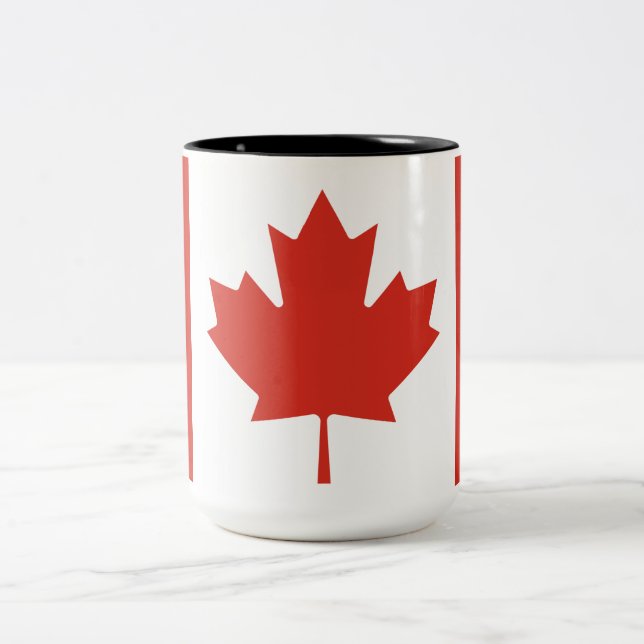 Taza Bicolor Bandera de Canadá (Centro)