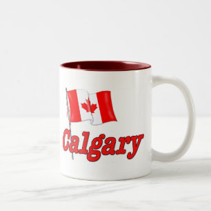 Taza Bicolor Bandera de Canadá - Calgary