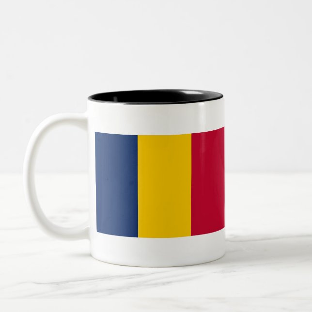 Taza Bicolor Bandera de Chad (Izquierda)