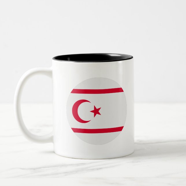 Taza Bicolor Bandera de Chipre Septentrional (Izquierda)