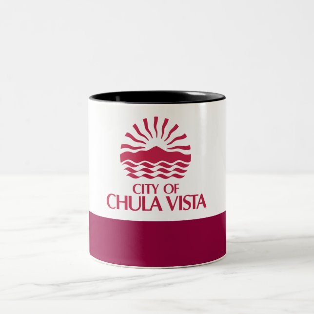 Taza Bicolor Bandera de Chula Vista (Centro)
