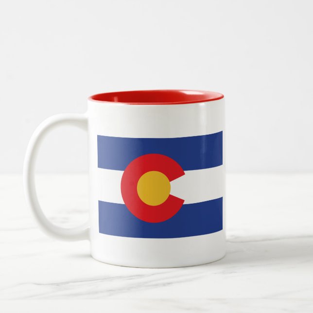 TAZA BICOLOR BANDERA DE COLORADO (Izquierda)
