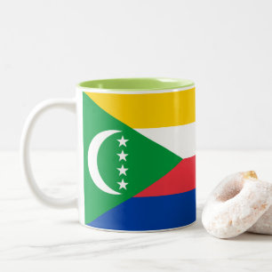 Taza Bicolor Bandera de Comoras