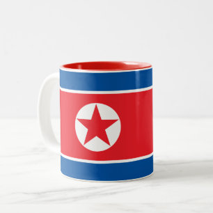 Taza Bicolor Bandera de Corea del Norte